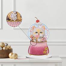 Load image into Gallery viewer, Crystal Ball Cat Table Top Diamond Painting Ornament Kits for Home Office Decor