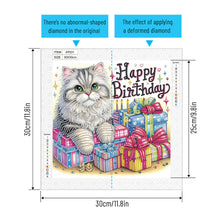 Load image into Gallery viewer, Diamond Painting - Partial Special Shaped - Cat (30*30CM)