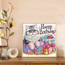Load image into Gallery viewer, Diamond Painting - Partial Special Shaped - Cat (30*30CM)