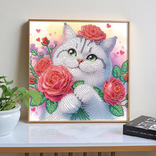Load image into Gallery viewer, Diamond Painting - Partial Special Shaped - Cat (30*30CM)