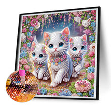 Load image into Gallery viewer, Diamond Painting - Partial Special Shaped - Cat (30*30CM)