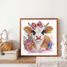 Load image into Gallery viewer, Diamond Painting - Partial Special Shaped - Cow (30*30CM)