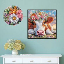Load image into Gallery viewer, Diamond Painting - Partial Special Shaped - Cow (30*30CM)
