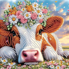 Load image into Gallery viewer, Diamond Painting - Partial Special Shaped - Cow (30*30CM)