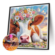 Load image into Gallery viewer, Diamond Painting - Partial Special Shaped - Cow (30*30CM)