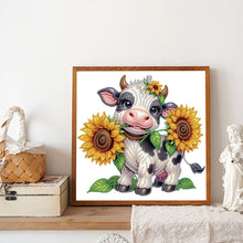 Load image into Gallery viewer, Diamond Painting - Partial Special Shaped - Cow (30*30CM)