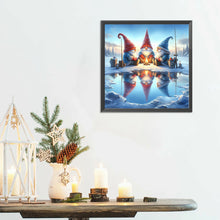 Load image into Gallery viewer, Diamond Painting - Full Round - Gnome Fishing In The Snow (30*30CM)