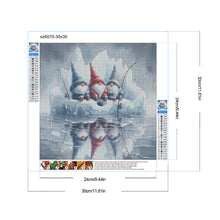 Load image into Gallery viewer, Diamond Painting - Full Round - Gnome Fishing In The Snow (30*30CM)