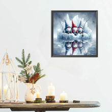 Load image into Gallery viewer, Diamond Painting - Full Round - Gnome Fishing In The Snow (30*30CM)