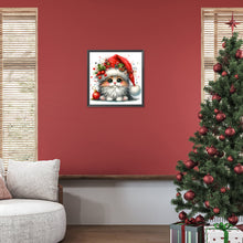 Load image into Gallery viewer, Diamond Painting - Full Round - Christmas kitten (30*30CM)