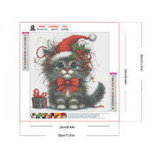 Load image into Gallery viewer, Diamond Painting - Full Round - Christmas kitten (30*30CM)