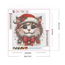 Load image into Gallery viewer, Diamond Painting - Full Round - Christmas kitten (30*30CM)
