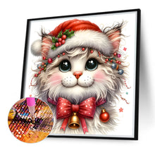 Load image into Gallery viewer, Diamond Painting - Full Round - Christmas kitten (30*30CM)
