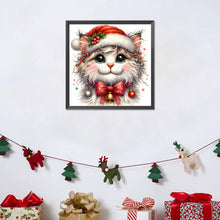 Load image into Gallery viewer, Diamond Painting - Full Round - Christmas kitten (30*30CM)