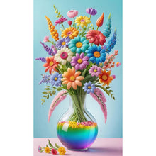 Load image into Gallery viewer, Diamond Painting - Full Round - Rainbow Flower Vase (40*70CM)