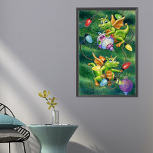 Load image into Gallery viewer, AB Diamond Painting - Full Round - Little green dragons and Christmas decorations (40*60CM)