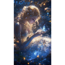 Load image into Gallery viewer, Diamond Painting - Full Square - Butterfly on the fingertips of a girl (40*70CM)