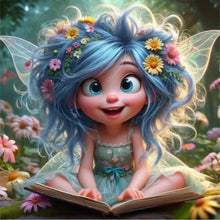 Load image into Gallery viewer, Diamond Painting - Full Round - Blue-haired elf girl (40*40CM)