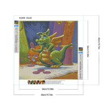 Load image into Gallery viewer, Diamond Painting - Full Round - Dragon button in the library (40*40CM)