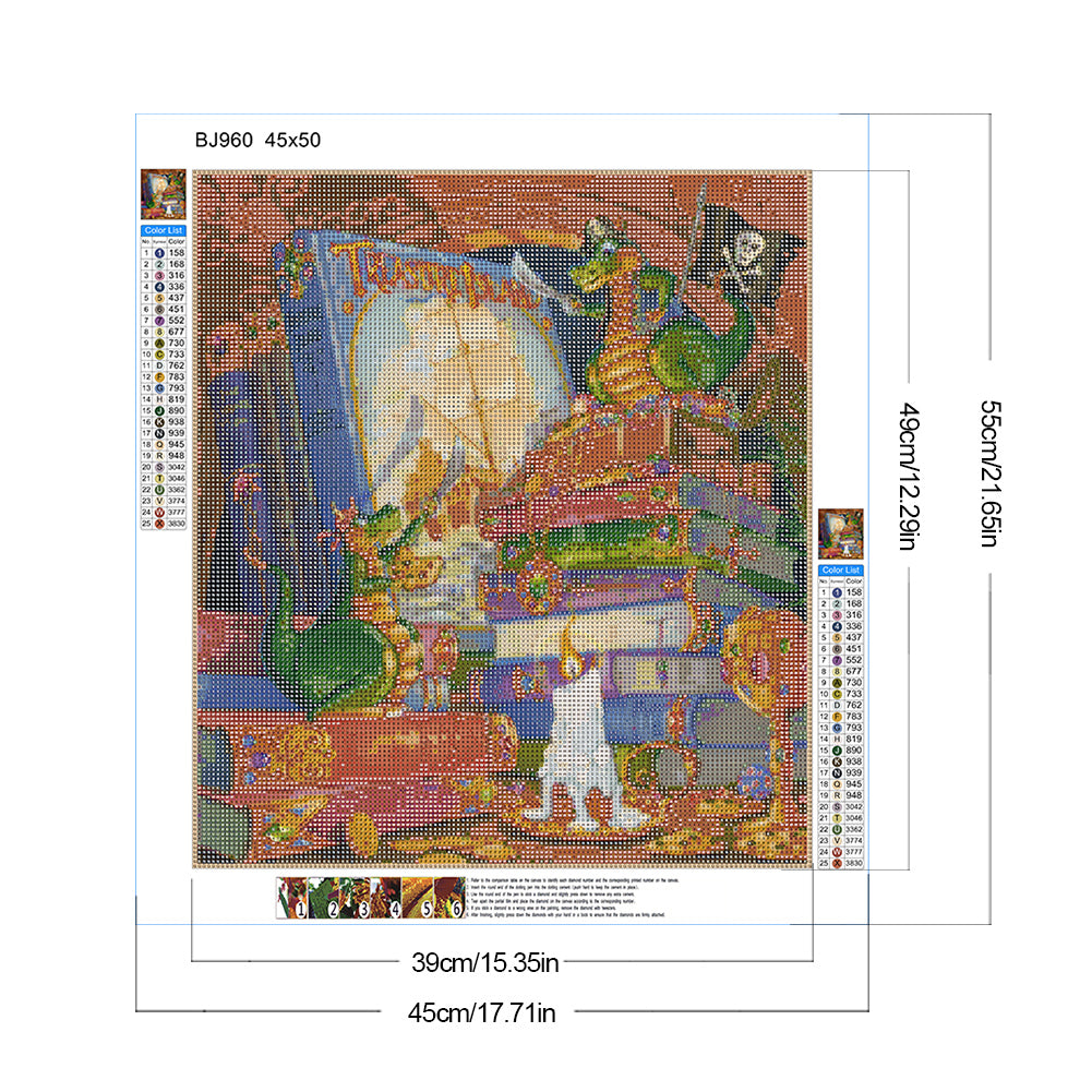Diamond Painting - Full Round - Drama thief dragon (45*50CM)