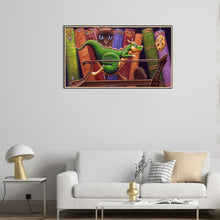 Load image into Gallery viewer, Diamond Painting - Full Round - Dinosaur sports in the book cat (70*40CM)
