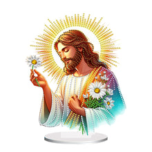 Load image into Gallery viewer, Acrylic Special Shape Sunshine Jesus Diamond Painting Desktop Ornaments