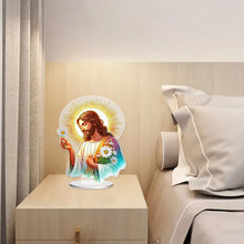 Load image into Gallery viewer, Acrylic Special Shape Sunshine Jesus Diamond Painting Desktop Ornaments