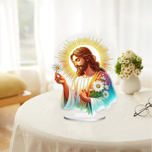 Load image into Gallery viewer, Acrylic Special Shape Sunshine Jesus Diamond Painting Desktop Ornaments