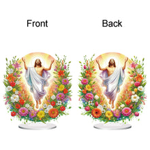 Load image into Gallery viewer, Acrylic Special Shape Flower Jesus Diamond Painting Desktop Ornaments for Adults