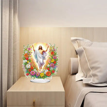 Load image into Gallery viewer, Acrylic Special Shape Flower Jesus Diamond Painting Desktop Ornaments for Adults