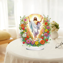 Load image into Gallery viewer, Acrylic Special Shape Flower Jesus Diamond Painting Desktop Ornaments for Adults