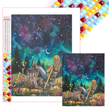 Load image into Gallery viewer, Diamond Painting - Full Square - Moon watching at night (40*50CM)
