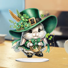 Load image into Gallery viewer, St. Patricks Day Cat 5D DIY Diamond Art Tabletop Decorations Bedroom Table Decor