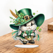 Load image into Gallery viewer, St. Patricks Day Cat 5D DIY Diamond Art Tabletop Decorations Bedroom Table Decor