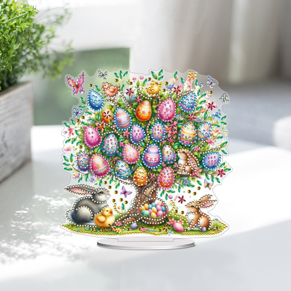 Easter Easter Egg Table Top Diamond Painting Ornament Kits for Home Office Decor