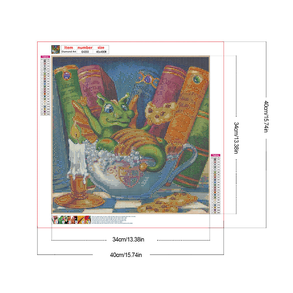 Diamond Painting - Full Round - Dragon (40*40CM)