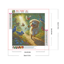 Load image into Gallery viewer, Diamond Painting - Full Round - Puppy in the woods (30*30CM)