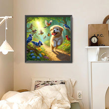 Load image into Gallery viewer, Diamond Painting - Full Round - Puppy in the woods (30*30CM)