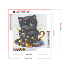 Load image into Gallery viewer, Diamond Painting - Full Round - Teacup cat (30*30CM)