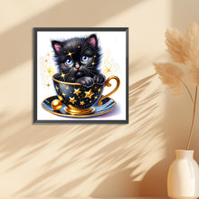 Load image into Gallery viewer, Diamond Painting - Full Round - Teacup cat (30*30CM)