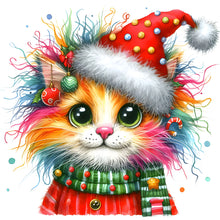 Load image into Gallery viewer, Diamond Painting - Full Round - Christmas kitten (30*30CM)