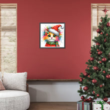 Load image into Gallery viewer, Diamond Painting - Full Round - Christmas kitten (30*30CM)
