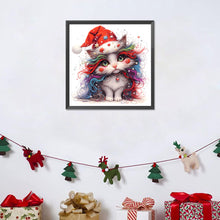 Load image into Gallery viewer, Diamond Painting - Full Round - Christmas kitten (30*30CM)