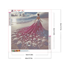 Load image into Gallery viewer, Diamond Painting - Full Round - Girl with gorgeous skirt (40*40CM)