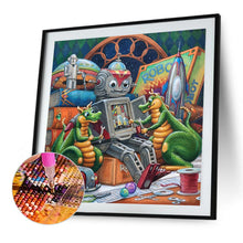 Load image into Gallery viewer, Diamond Painting - Full Square - Robot and dragon (40*40CM)