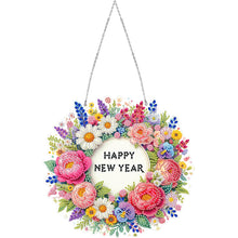 Load image into Gallery viewer, Acrylic Wreath Special Shaped Diamond Painting Kit for Home Window Decoration