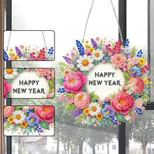 Load image into Gallery viewer, Acrylic Wreath Special Shaped Diamond Painting Kit for Home Window Decoration