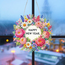 Load image into Gallery viewer, Acrylic Wreath Special Shaped Diamond Painting Kit for Home Window Decoration
