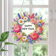 Load image into Gallery viewer, Acrylic Wreath Special Shaped Diamond Painting Kit for Home Window Decoration