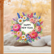 Load image into Gallery viewer, Acrylic Wreath Special Shaped Diamond Painting Kit for Home Window Decoration